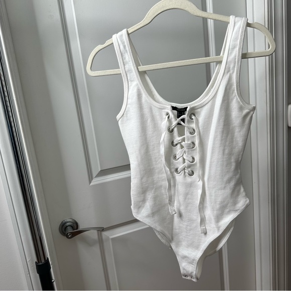 Lace Up Tank Bodysuit - Picture 1 of 3